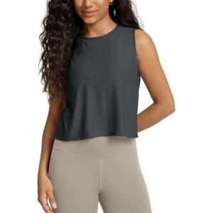 image:imageODODOS Womens Performance Tank Ultra Soft odSTRATUM Tech Sleeveless Tee Shirts High Crew Neck Pullover TopCharcoal Heather