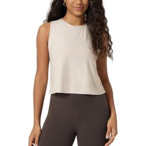 image:imageODODOS Womens Performance Tank Ultra Soft odSTRATUM Tech Sleeveless Tee Shirts High Crew Neck Pullover TopEcru Heather