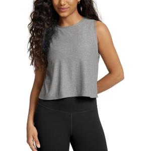 image:imageODODOS Womens Performance Tank Ultra Soft odSTRATUM Tech Sleeveless Tee Shirts High Crew Neck Pullover TopGrey Heather