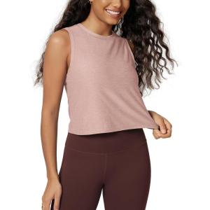 image:imageODODOS Womens Performance Tank Ultra Soft odSTRATUM Tech Sleeveless Tee Shirts High Crew Neck Pullover TopRose Pink Heather