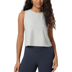 image:imageODODOS Womens Performance Tank Ultra Soft odSTRATUM Tech Sleeveless Tee Shirts High Crew Neck Pullover TopSalt Heather