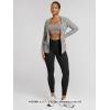 image:imageODODOS Cloud Feeling Ruched Yoga Leggings for Women 25  28 High Waist Crossover Yoga PantsBlack