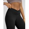 image:imageODODOS Cloud Feeling Ruched Yoga Leggings for Women 25  28 High Waist Crossover Yoga PantsBlack