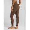 image:imageODODOS Cloud Feeling Ruched Yoga Leggings for Women 25  28 High Waist Crossover Yoga PantsBrunette