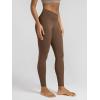 image:imageODODOS Cloud Feeling Ruched Yoga Leggings for Women 25  28 High Waist Crossover Yoga PantsBrunette