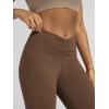 image:imageODODOS Cloud Feeling Ruched Yoga Leggings for Women 25  28 High Waist Crossover Yoga PantsBrunette