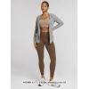 image:imageODODOS Cloud Feeling Ruched Yoga Leggings for Women 25  28 High Waist Crossover Yoga PantsBrunette
