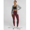 image:imageODODOS Cloud Feeling Ruched Yoga Leggings for Women 25  28 High Waist Crossover Yoga PantsBurgundy