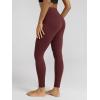 image:imageODODOS Cloud Feeling Ruched Yoga Leggings for Women 25  28 High Waist Crossover Yoga PantsBurgundy