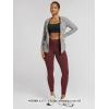 image:imageODODOS Cloud Feeling Ruched Yoga Leggings for Women 25  28 High Waist Crossover Yoga PantsBurgundy