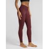 image:imageODODOS Cloud Feeling Ruched Yoga Leggings for Women 25  28 High Waist Crossover Yoga PantsBurgundy