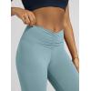 image:imageODODOS Cloud Feeling Ruched Yoga Leggings for Women 25  28 High Waist Crossover Yoga PantsChambray