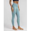 image:imageODODOS Cloud Feeling Ruched Yoga Leggings for Women 25  28 High Waist Crossover Yoga PantsChambray