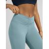 image:imageODODOS Cloud Feeling Ruched Yoga Leggings for Women 25  28 High Waist Crossover Yoga PantsChambray