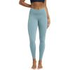 image:imageODODOS Cloud Feeling Ruched Yoga Leggings for Women 25  28 High Waist Crossover Yoga PantsChambray