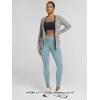image:imageODODOS Cloud Feeling Ruched Yoga Leggings for Women 25  28 High Waist Crossover Yoga PantsChambray