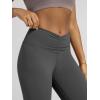 image:imageODODOS Cloud Feeling Ruched Yoga Leggings for Women 25  28 High Waist Crossover Yoga PantsCharcoal