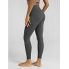 image:imageODODOS Cloud Feeling Ruched Yoga Leggings for Women 25  28 High Waist Crossover Yoga PantsCharcoal