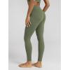 image:imageODODOS Cloud Feeling Ruched Yoga Leggings for Women 25  28 High Waist Crossover Yoga PantsDark Olive