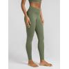 image:imageODODOS Cloud Feeling Ruched Yoga Leggings for Women 25  28 High Waist Crossover Yoga PantsDark Olive