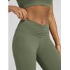 image:imageODODOS Cloud Feeling Ruched Yoga Leggings for Women 25  28 High Waist Crossover Yoga PantsDark Olive