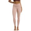 image:imageODODOS Cloud Feeling Ruched Yoga Leggings for Women 25  28 High Waist Crossover Yoga PantsDusty Pink