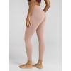 image:imageODODOS Cloud Feeling Ruched Yoga Leggings for Women 25  28 High Waist Crossover Yoga PantsDusty Pink