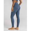 image:imageODODOS Cloud Feeling Ruched Yoga Leggings for Women 25  28 High Waist Crossover Yoga PantsInk Blue