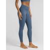 image:imageODODOS Cloud Feeling Ruched Yoga Leggings for Women 25  28 High Waist Crossover Yoga PantsInk Blue