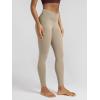 image:imageODODOS Cloud Feeling Ruched Yoga Leggings for Women 25  28 High Waist Crossover Yoga PantsShaker Beige