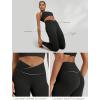 image:imageODODOS Womens Buttery Soft Cross Waist Leggings 25  28 Crossover High Rise Lounge Yoga PantsBlack