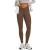 image:imageODODOS Womens Buttery Soft Cross Waist Leggings 25  28 Crossover High Rise Lounge Yoga PantsBrunette