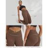 image:imageODODOS Womens Buttery Soft Cross Waist Leggings 25  28 Crossover High Rise Lounge Yoga PantsBrunette