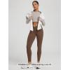 image:imageODODOS Womens Buttery Soft Cross Waist Leggings 25  28 Crossover High Rise Lounge Yoga PantsBrunette