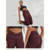 image:imageODODOS Womens Buttery Soft Cross Waist Leggings 25  28 Crossover High Rise Lounge Yoga PantsBurgundy
