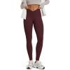 image:imageODODOS Womens Buttery Soft Cross Waist Leggings 25  28 Crossover High Rise Lounge Yoga PantsBurgundy