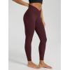 image:imageODODOS Womens Buttery Soft Cross Waist Leggings 25  28 Crossover High Rise Lounge Yoga PantsBurgundy