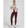 image:imageODODOS Womens Buttery Soft Cross Waist Leggings 25  28 Crossover High Rise Lounge Yoga PantsBurgundy