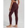 image:imageODODOS Womens Buttery Soft Cross Waist Leggings 25  28 Crossover High Rise Lounge Yoga PantsBurgundy