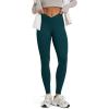 image:imageODODOS Womens Buttery Soft Cross Waist Leggings 25  28 Crossover High Rise Lounge Yoga PantsForest Teal