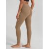 image:imageODODOS Womens Buttery Soft Cross Waist Leggings 25  28 Crossover High Rise Lounge Yoga PantsLight Brown