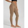 image:imageODODOS Womens Buttery Soft Cross Waist Leggings 25  28 Crossover High Rise Lounge Yoga PantsLight Brown