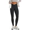 image:imageODODOS Womens Buttery Soft Cross Waist Leggings 25  28 Crossover High Rise Lounge Yoga PantsOnyx Black Grey