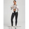 image:imageODODOS Womens Buttery Soft Cross Waist Leggings 25  28 Crossover High Rise Lounge Yoga PantsOnyx Black Grey