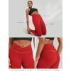 image:imageODODOS Womens Buttery Soft Cross Waist Leggings 25  28 Crossover High Rise Lounge Yoga PantsRed