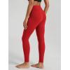 image:imageODODOS Womens Buttery Soft Cross Waist Leggings 25  28 Crossover High Rise Lounge Yoga PantsRed