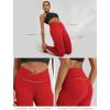 image:imageODODOS Womens Buttery Soft Cross Waist Leggings 25  28 Crossover High Rise Lounge Yoga PantsRed