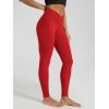 image:imageODODOS Womens Buttery Soft Cross Waist Leggings 25  28 Crossover High Rise Lounge Yoga PantsRed