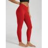image:imageODODOS Womens Buttery Soft Cross Waist Leggings 25  28 Crossover High Rise Lounge Yoga PantsRed
