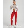image:imageODODOS Womens Buttery Soft Cross Waist Leggings 25  28 Crossover High Rise Lounge Yoga PantsRed